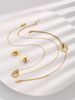 Stainless Steel Gold Plated Interlocking Circles Infinity Style Roman Numbers Collar Necklace Bracel Earring Jewelry_ipsvogv.com