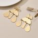 Exaggerated Heavy Craft Niche Water Drop Shape Stud Gold Color Earrings Women Fashion Accessories_ipsvogv.com