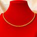 Vietnamese gold plated necklace 60cm twist chain length vacuum gold plated chain copper gold necklace_ipsvogv.com