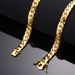 Men's Jewelry K Gold Cuban Necklace Brass Men's Whip Chain Necklace Bracelet Short Clavicle Chain_ipsvogv.com
