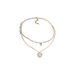 Genuine Gold Electroplated Pearl Double-layer Necklace With Creative Love, Sweet Collarbone Chain, Niche Instagram Style_ipsvogv.com