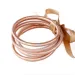 Charm Bracelets 5Pcs Bohemia Glitter Jelly Bangle Bracelet Set Bowtie PU Leather Hoop 45BC_ipsvogv.com