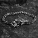 Bone Bracelet For Men, Bold Evil Dragon Head Taijiao Silver Bracelet, Niche Handmade Design_ipsvogv.com