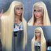 Bone Straight 13x4 Lace Front Wig 613 Honey Blonde Human Hair Wigs Brazilian 30 40 Incn Colored 13x6 Lace Frontal Wigs For Women_ipsvogv.com