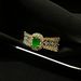 Italian Court Style Baroque Carved Gold Hollowed Out Micro Inlaid Zircon Open With Double Layered Color Separation Ring_ipsvogv.com