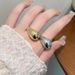 Minimalist Waterdrop Ri, Women's Geometric Smooth Surface Versatile Ins Style, Niche Fashion, Personalized Open End_ipsvogv.com