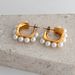 Women’s Jewelry Set Fashion Retro Real Gold Electroplated INS Titanium Steel Geometric Pearl Winter Earrings_ipsvogv.com