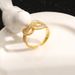 New Product Trend New Inlaid Gold Horseshoe Ring Feminine Style Light Luxury Fashion Opening Index Finger Ring Jewelry_ipsvogv.com