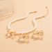 Sweet And Cool Ins Pearl Bead Set, Light Luxury Style Metal Bow Collarbone Chain Necklace Accessory_ipsvogv.com