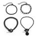 Jewelry Sweet Cool Black Halloween Coin Pendant Set Personalized Metal Chain Bracelet_ipsvogv.com
