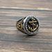 Ring Titanium steel/stainless steel color preserving gold plated US Navy anchor eagle men's ring_ipsvogv.com