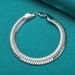 Hot Selling Silver 10mm Flat Snake Steel Color Hip Hop Simple Jewelry Accessories Men's Bracelet_ipsvogv.com