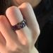 Advanced Gun Black Heart-shaped Zircon Open With Adjustable Sweet And Cool Style, Female Niche Design, Index Finger_ipsvogv.com