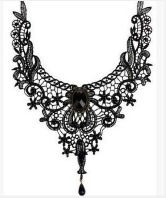 Gothic Lace Collar Necklace Hot Selling Dark Style Clavicle Chain_ipsvogv.com