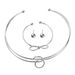 N12360 Metal Knot Jewelry Set with Creative Smooth Surface and Niche Design Earrings, Bracelets, Collars_ipsvogv.com