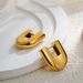 Unisex Simple Geometric U Shaped Earrings For Women With Cold Temperament Metal Niche Versatile Earrings_ipsvogv.com