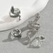 Ring and bracelet set for women, niche pattern, spirit snake design, ancient silver ring, unisex ring_ipsvogv.com
