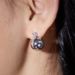 Women's Jewelry Exquisite Glossy Round Ball Diamond Earrings Light Luxury High End Design Sense Fashion Personality Five Pointed Star Smart Earrings_ipsvogv.com