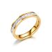 Flashing starry sky single and double row zircon titanium steel ring jewelry design light luxury couple diamond style does not fade_ipsvogv.com