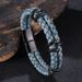 Punk Style Cowhide Woven Bracelet, Stainless Steel Domineering Dragon Claw Men's Bracelet_ipsvogv.com