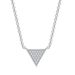 Unisex separated electroplated full diamond necklace Inverted triangle inlaid zircon clavicle chain fashion jewelry_ipsvogv.com