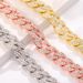 Fashion Item Cuban Bracelet Trendy Hip-Hop Chain Unisex Alloy Inlaid Diamond Hand Jewelry_ipsvogv.com