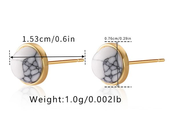 Small natural stone earrings, brass plated with K real gold, high grade turquoise earrings, freshwater pearl earrings_ipsvogv.com