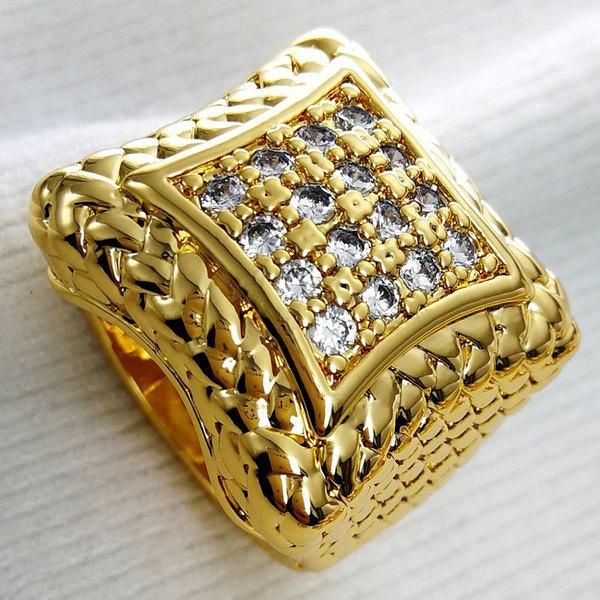 Vacuum Plating Men Engagement Wedding Ring R105 Size 8 9 10 11 12 13 14 15_ipsvogv.com