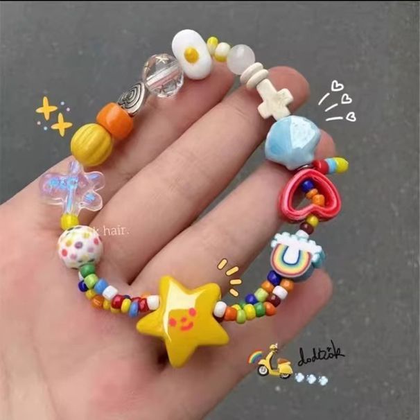 Colorful Niche Design, Cute Playful Rainbow Star Bead Bracelet, Women's Dopamine Small, Fresh, Sweet And Trendy_ipsvogv.com