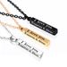 new long stainless steel I LOVE YOU wishing column pendant necklace couple jewelry accessories_ipsvogv.com