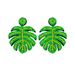 St. Patrick's Day green clover earrings fashionable personality exaggerated design women's earrings_ipsvogv.com