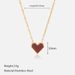 Red Heart Pendant Necklace - Real Gold Plated Stainless Steel Clavicle Chain_ipsvogv.com