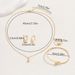 Women’s Jewelry Set Fashion Simple And Fresh Korean Earrings And Necklace Jewelry Set Water Drop Design Ring Personality Opening Adjustment Bracelet_ipsvogv.com