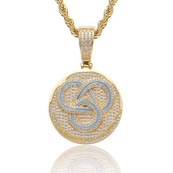 Pendants & Charms New Product Joint Small Cake Pendant Hip Hop Micro Inlaid Zircon Personality Rap Pendant Trendy Brand Accessories_ipsvogv.com
