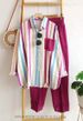 Women's Plus Size Women's Clothing Summer Slightly Fat MM Fashionable Loose Slim Comfortable Casual Striped Suit_ipsvogv.com