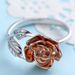 with Rose Gold Plating And Color Separation Opening Ring_ipsvogv.com