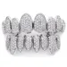 Rose White Gold Vampire Grillz Iced Out Fang Grills Full Colorful Dia Cosplay Tooth Cap Dental Mouth Teeth Braces_ipsvogv.com
