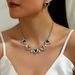 High end flame heart necklace, niche drip oil design, long chain, simple heart-shaped earrings for women_ipsvogv.com