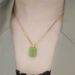 2023 New Satisfactory Necklace Women's Light Luxury Rushi Brand Pendant Emerald Green Display White Collar Chain INS_ipsvogv.com