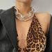 Exaggerated Hip-hop Smooth Matte Necklace With Punk Alloy Thick Chain Accessories For Women_ipsvogv.com
