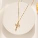 Necklace, four leaf flower collarbone chain, full diamond pendant, crown style, necklace, celebrity style_ipsvogv.com