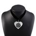 N11069 Fashion Hollow Heart Pendant Neckchain ZA Creative Velvet Geometric Minimalist Metal Necklace Earrings_ipsvogv.com