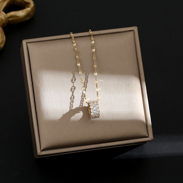 Korean version of Little Man Waist Necklace for Women's Titanium Steel Lock Bone Chain INS Fashion Person Personality_ipsvogv.com