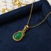 Exquisite Ins Fashion Minimalist Grandmother Green Water Drop Pendant Necklace for Women's Niche Premium Sense Clavicle_ipsvogv.com
