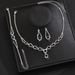 Elegant Bride Necklace, Earrings, Bracelet, Three Sets Of New Products, Simple And Trdy Claw Chain Jewelry Set For_ipsvogv.com