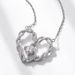 model Bright And Smart Moissanite Necklace S925 Silver Twisted Heart Shaped Inlaid Colored Gemstone Clavicle Chain Light Luxury_ipsvogv.com