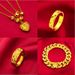 Trendy Jewelry Rings, Men's Women's Personalities, Simple Color Plating, Fashionable Vietnamese Sand Gold Single Index_ipsvogv.com