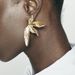 E13112ZA New Product Three Dimensional Alloy Large Earrings, Light Luxury Heavy Industry Symmetrical Flower Earrings_ipsvogv.com