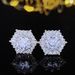 hot sale new products women's crystal white zircon earrings hexagonal earrings retro double earrings_ipsvogv.com
