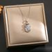 Bow Shaped Cat's Eye Stone Money Bag, Titanium Steel Necklace, Collarbone Chain, Minimalist And Elegant, Slightly Inlaid_ipsvogv.com